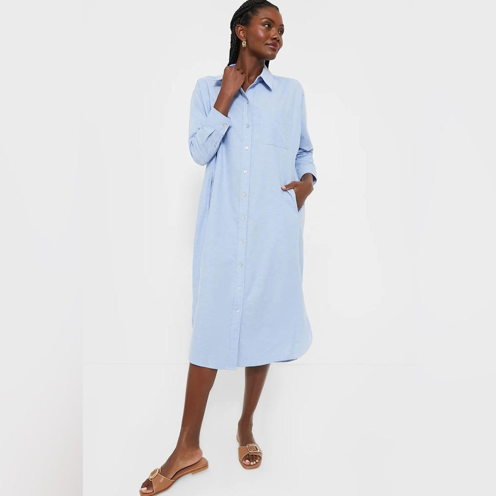 NWT Tuckernuck Pomander Place Blue Lightweight Oxford Aria